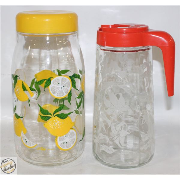 VINTAGE 1970'S TANG GLASS PITCHER