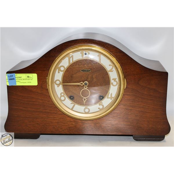 SETH THOMAS CLOCK (WITH KEY & PENDELUM INSIDE)