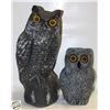 Image 1 : 2 OWLS (OUTSIDE YARD DECOR) 16" & 10"