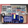 Image 1 : HOTWHEELS FAST LANE CAR TRANSPORTER TRUCK WITH 46