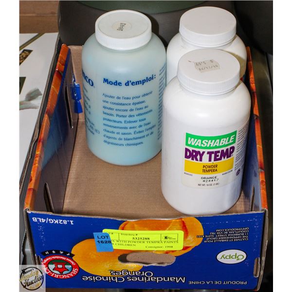 BOX WITH POWDER TEMPRA PAINTS FOR CHILDREN