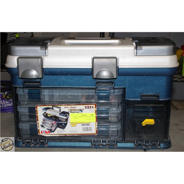 LARGE FISHING TACKLE BOX WITH TACKLE