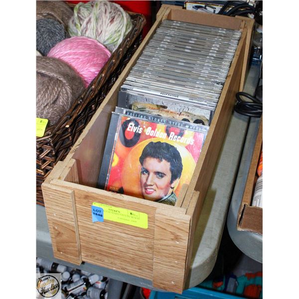 25 ROCK & COUNTRY CD'S IN WOOD BOX