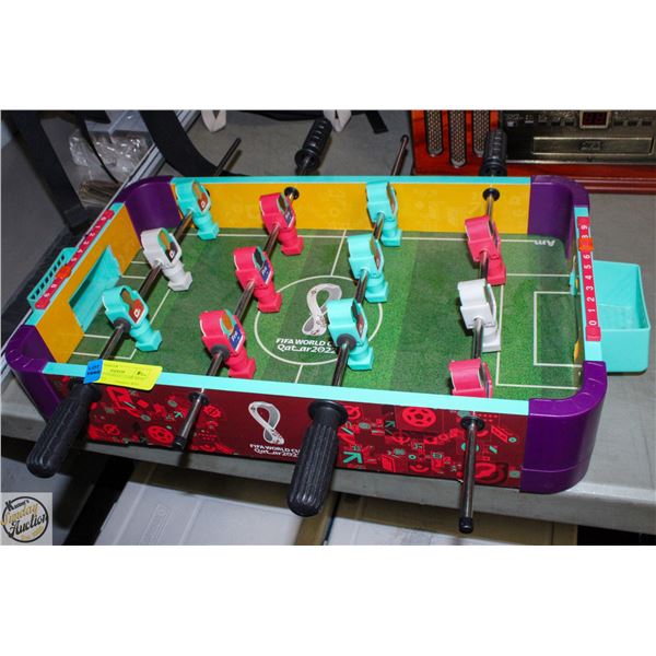 TABLE TOP FOOSBALL GAME COMPLETE WITH SOCCER BALL