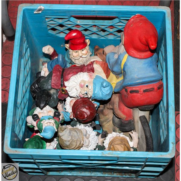 ONE 12"X8" & EIGHT 8" GNOMES - ESTATE