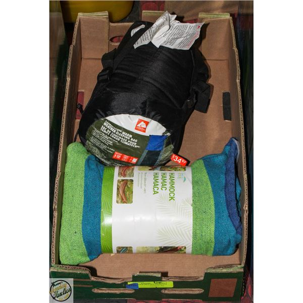 BOX WITH NEW MEZ ZEN HAMMOCK 31" X 80" -