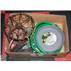 Image 1 : BOX OF GARDEN ACCESSORIES AND TOOLS INCL.
