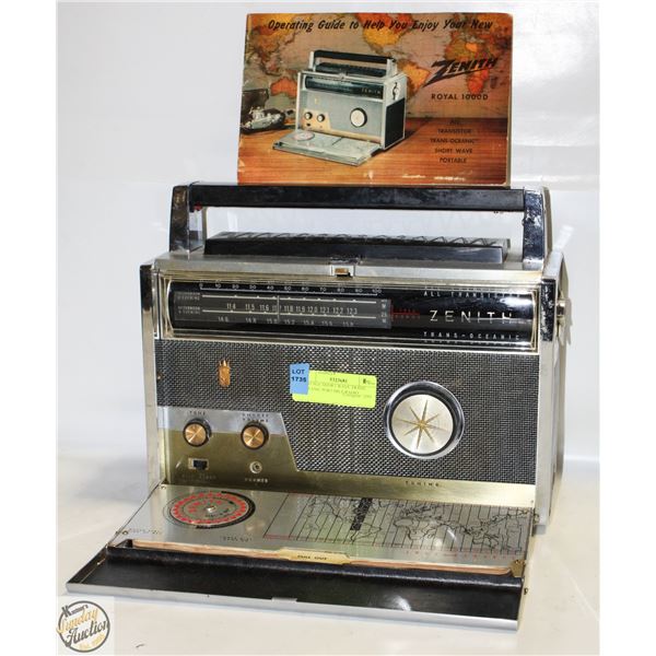 VINTAGE ZENITH TRANS-OCEANIC RADIO