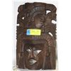 Image 1 : MAYAN HAND CARVED WOODEN DECOR PIECE 8" X 12.5"