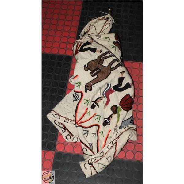 HANDMADE HAND STITCHED TAPESTRY WITH