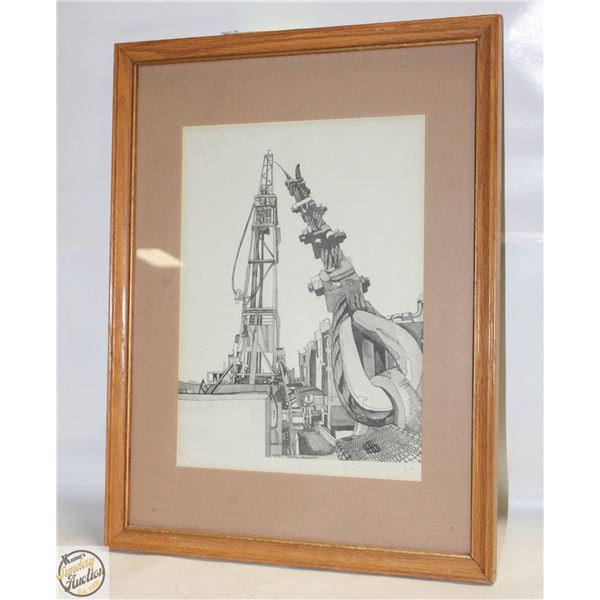 ESTATE FRAMED HAND SKETCHING 13.25" X 17.25"