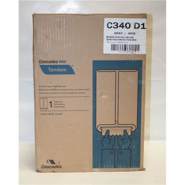 NEW GRAY CASCADES NOTOUCH TOWL DISPENSER