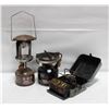 Image 1 : VINTAGE CAMPING LOT W/OLYMPUS PORT STOVE
