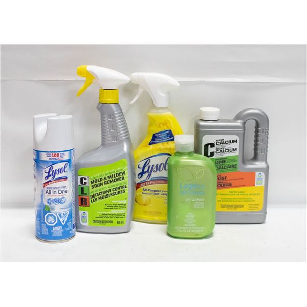 LOT OF FULL CLEANING CHEMICALS