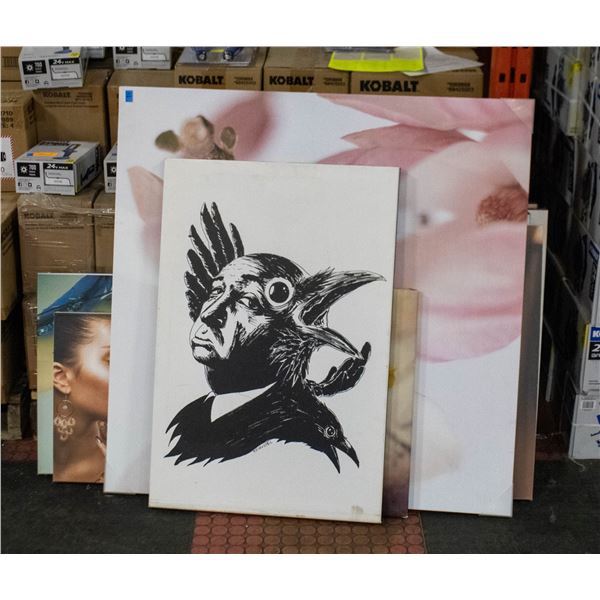 LARGE LOT OF CANVAS PICTURES