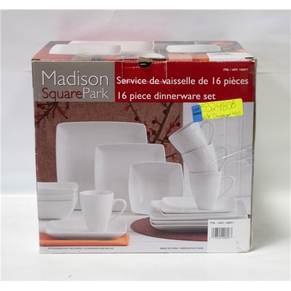 MADISON PARTIAL WHITE DINNERWARE SET NOT COMPLETE