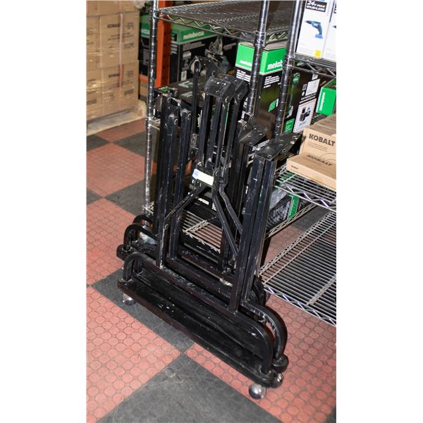 HEAVY DUTY METAL TABLE LEGS - WHEELED LOT OF 4