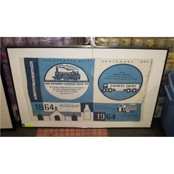 FRAMED TEA TOWEL - FRAMED LINEN TOWEL OF