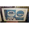 Image 1 : FRAMED TEA TOWEL - FRAMED LINEN TOWEL OF