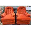 Image 1 : PAIR OF VELVET VINTAGE ARM CHAIRS