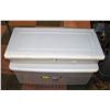 Image 1 : 2 LARGE TOTES 3-FEET LONG, 100-L & 40-L, W. LIDS