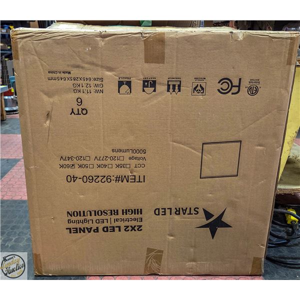 INSURANCE CLAIM: CASE OF 6 STAR LED 2X2 LED PANEL