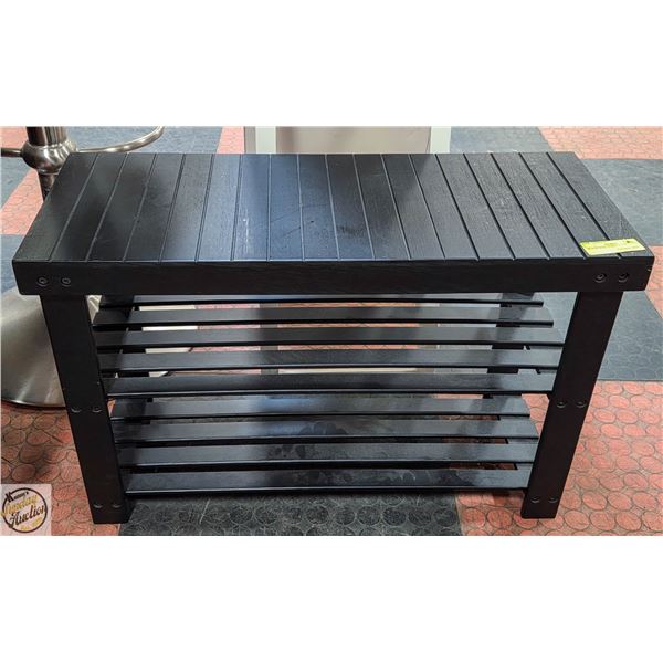 BLACK SHOE SHELF