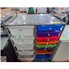 Image 1 : CHROME METAL ROLLING STORAGE CART/WORK