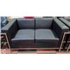 Image 1 : INSURANCE CLAIM: CHROME & LEATHERETTE LOVESEAT