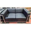 Image 1 : INSURANCE CLAIM: CHROME & LEATHERETTE LOVESEAT