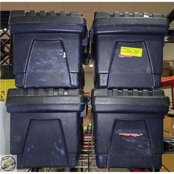 LOT OF 4 TOOLBOXES NO TRAYS