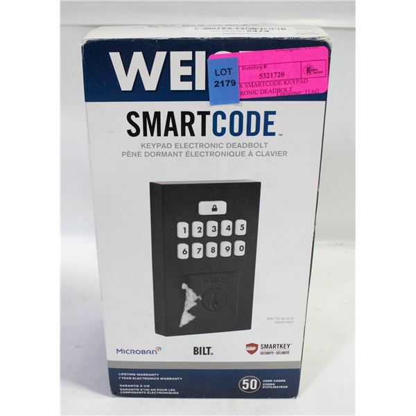 WEISER SMARTCODE KEYPAD ELECTRONIC DEADBOLT