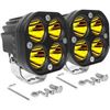 Image 1 : NEW WITH BOX 3" YELLOW LED FOG SPOTLIGHT 2 PACK