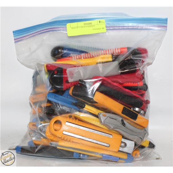 BAG OF UTILITY KNIVES