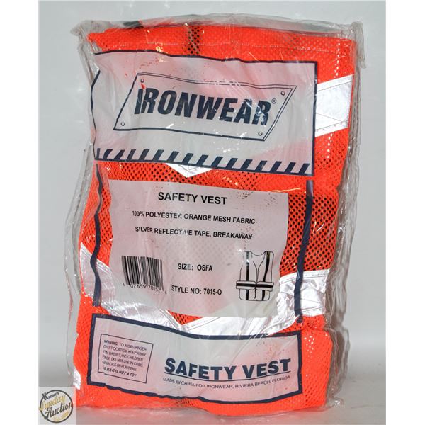 BUNDLE OF 10 BRAND NEW HI-VIZ SAFETY VESTS