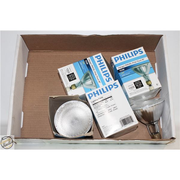 NEW 5 PHILIPS PAR30L 75W HALOGEN BULBS