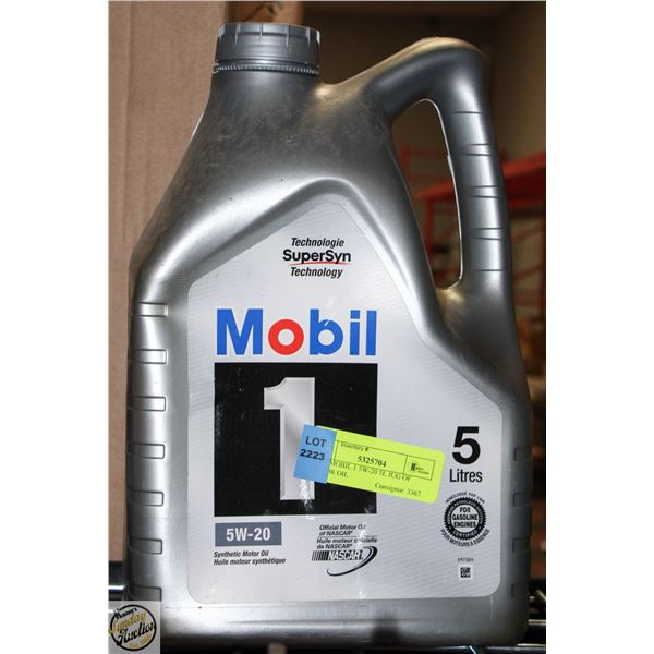 NEW MOBIL 1 5W-20 5L JUG OF MOTOR OIL