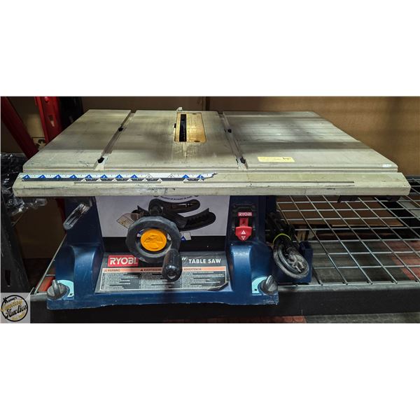 RYOBI 10" TABLE SAW WITH BLADE, 15 AMP, 5000