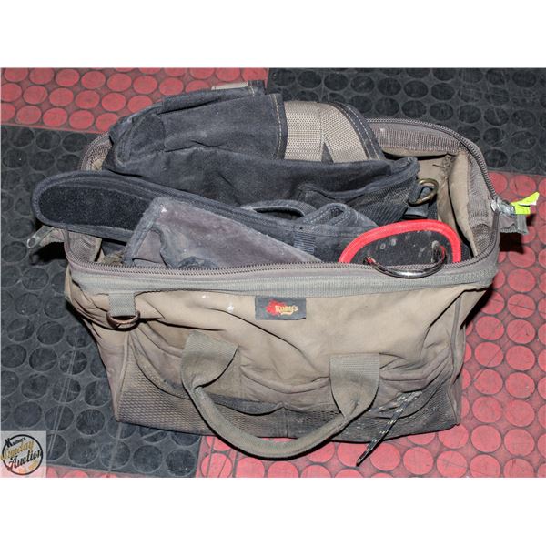 KUNYS TOOL BAG WITH TOOL BELT AND BELT POUCHES