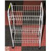 Image 1 : SHELVING UNIT ON WHEELS 3 TIER WHITE SIZE 10”X16”X