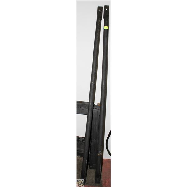 2 BLACK TRUCK RAILINGS-LENGTHS 6 FOOT 6 INCHES