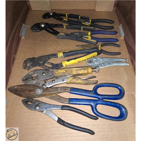 FLAT WITH 10-PIECE ASSORTMENT OF HAND TOOLS