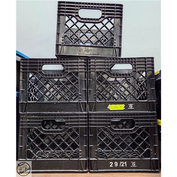 5 BLACK MILK CRATES