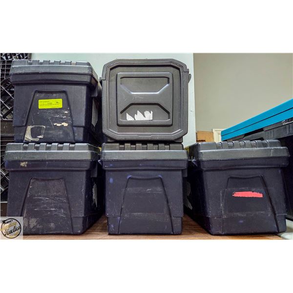 LOT OF 5 TOOLBOXES. NO TRAYS