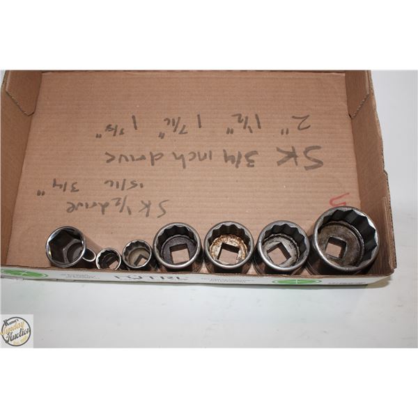 LARGE SK SOCKETS 3/4 INCH DRIVE.