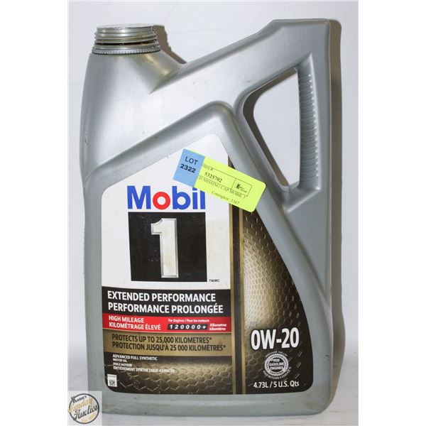 NEW SEALED MISSING CAP MOBIL 1 0W-20 OIL