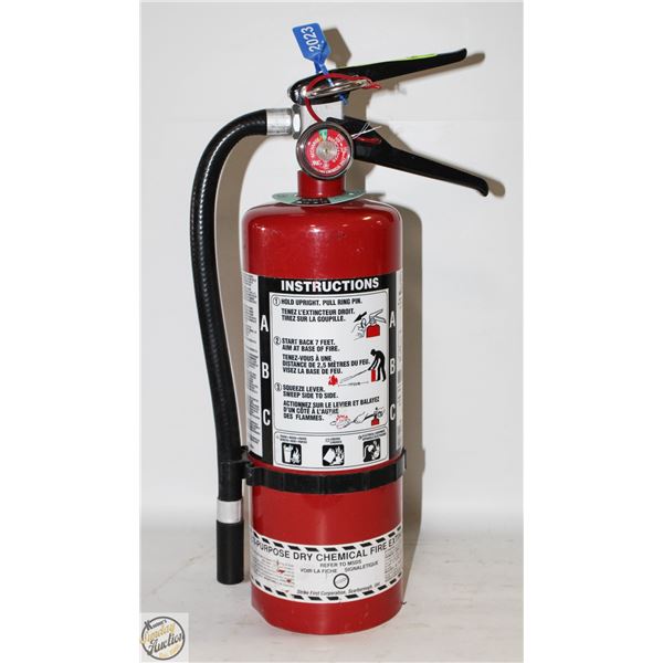 FULLY CHARGED AND CERTIFIED FIRE EXTINGUISHER