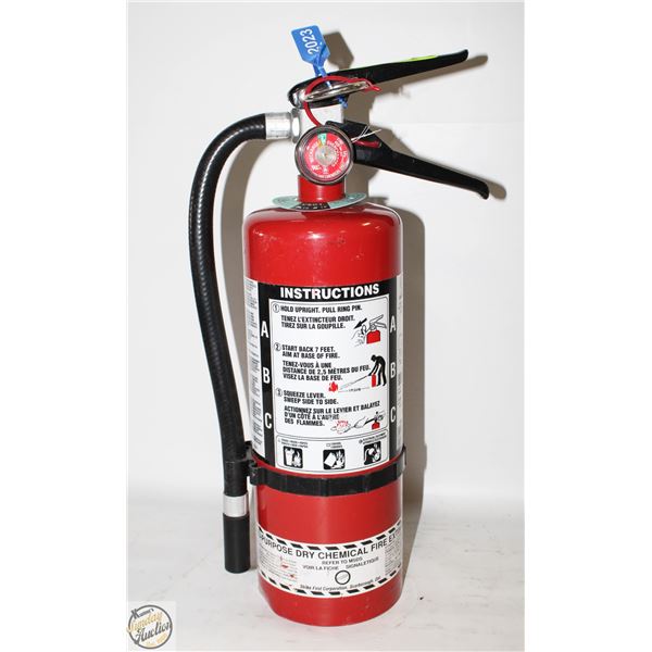 FULLY CHARGED AND CERTIFIED FIRE EXTINGUISHER