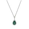 Image 4 : 18K WG Designer Pendant & Chain Tourmaline