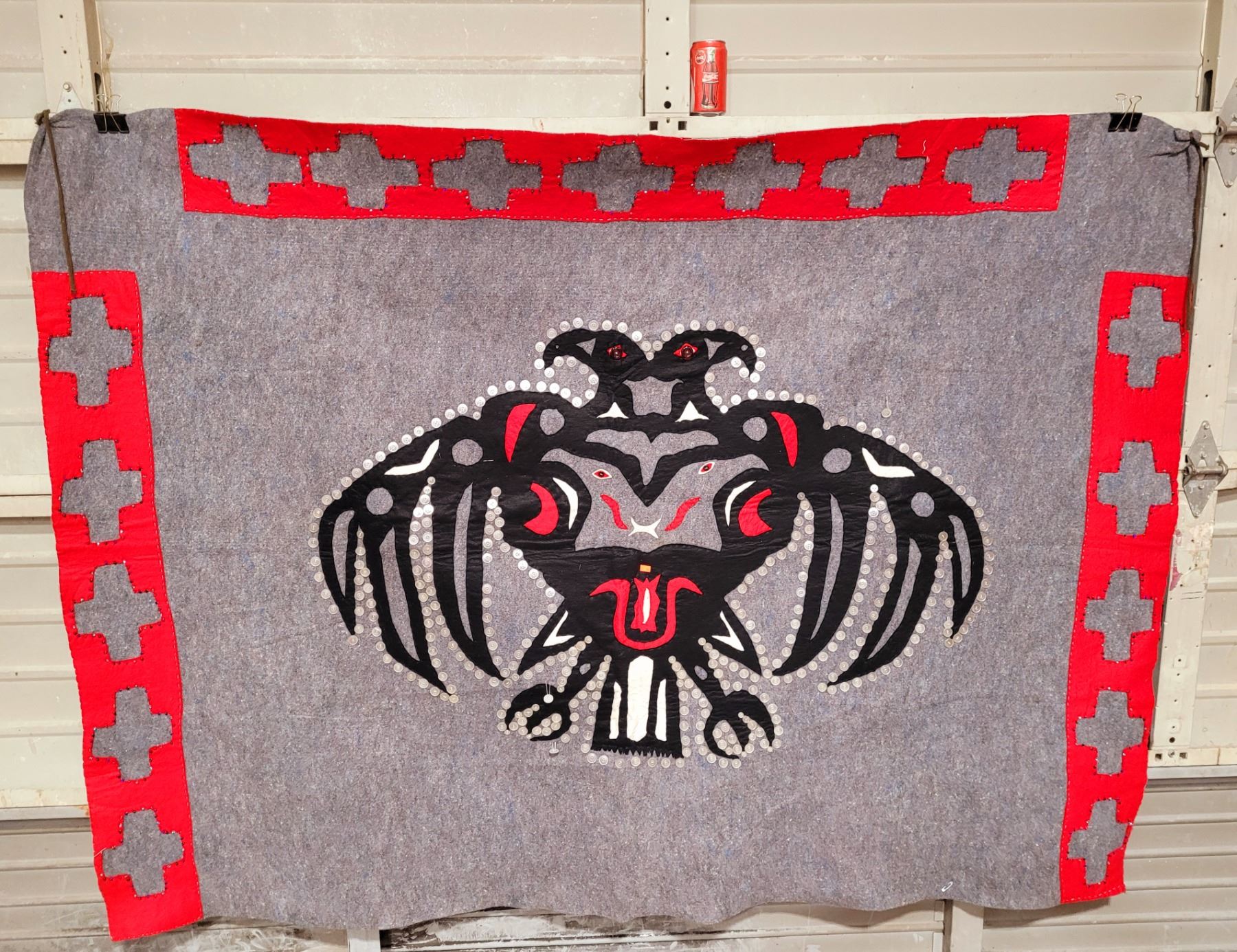 Hand Made Native Button Blanket